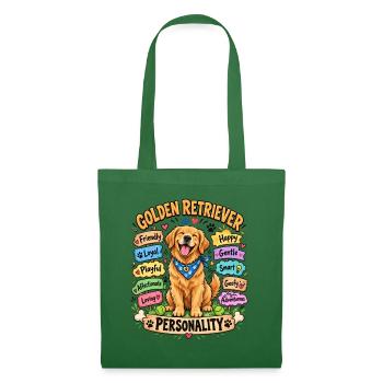 Golden Retriever Persönlichkeit Farbenpracht - Stoffbeutel - Fichte - Vorne