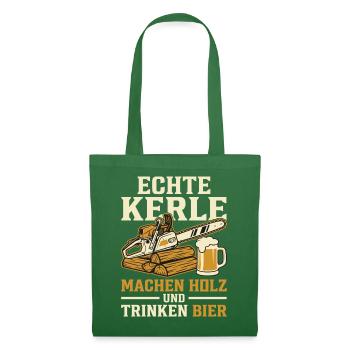 Echte Kerle Holz und Bier - Stoffbeutel - Fichte - Vorne