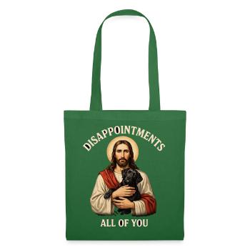 Disappointments Jesus mit Labrador - Stoffbeutel - Fichte - Vorne