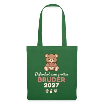 Befördert zum großen Bruder 2027 – Süß - Stoffbeutel - Fichte - Vorne