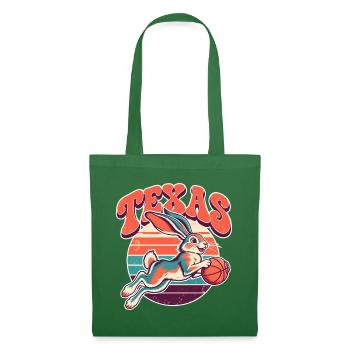 Texas Hase Retro Basketball - Stoffbeutel - Fichte - Vorne