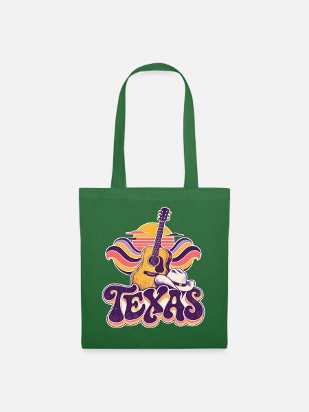 Texas Sunset Gitarre Retro - Stoffbeutel - Fichte