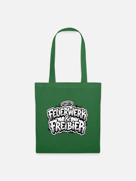 Feuerwerk und Freibier - Stoffbeutel - Fichte