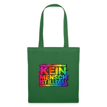 Kein Mensch Ist Illegal Regenbogen - Stoffbeutel - Fichte - Vorne