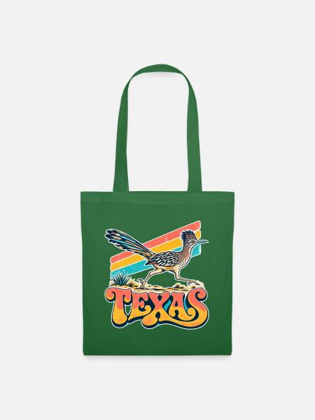 Texas Roadrunner Retro Neon - Stoffbeutel - Fichte