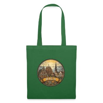 Riga Lettland Reiseabzeichen Haus der Schwarzkopf-Geschenk - Stoffbeutel - Fichte - Vorne