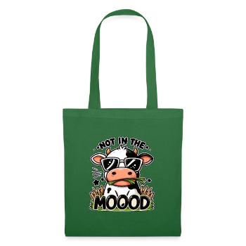 Not in the Mood – Lustige Kuh mit Sonnenbrille - Stoffbeutel - Fichte - Vorne