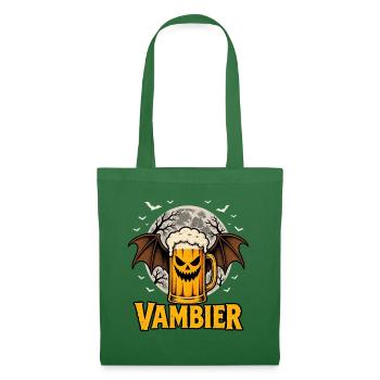 Vambier Halloween Bier Vampir Fledermaus Vollmond - Stoffbeutel - Fichte - Vorne