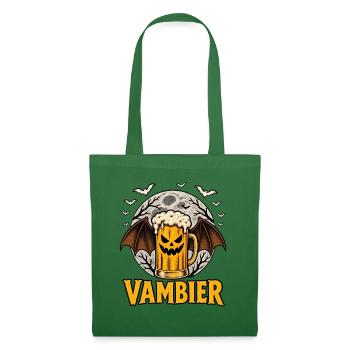 Vambier Halloween Bier Vampir Kürbis Fledermäuse - Stoffbeutel - Fichte - Vorne