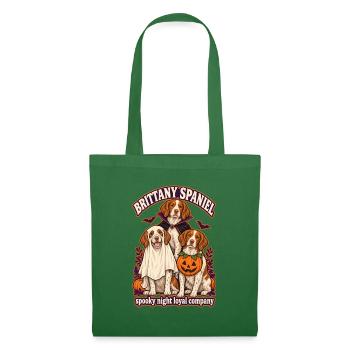 Spooky Night Loyal Company – Brittany Spaniel Hund - Stoffbeutel - Fichte - Vorne