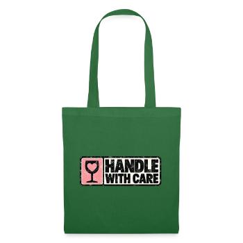 Handle With Care – Herz Retro Design - Stoffbeutel - Fichte - Vorne