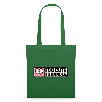 Too Cute to Handle – Cute Retro Heart - Stoffbeutel - Fichte - Vorne