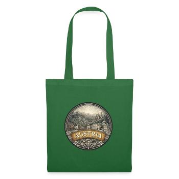 Österreich-Reiseabzeichen Hallstatt Alpensouvenir - Stoffbeutel - Fichte - Vorne
