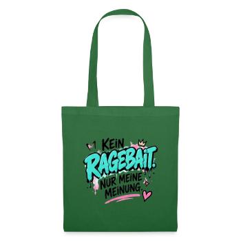 Kein Ragebait – Meine Meinung - Stoffbeutel - Fichte - Vorne