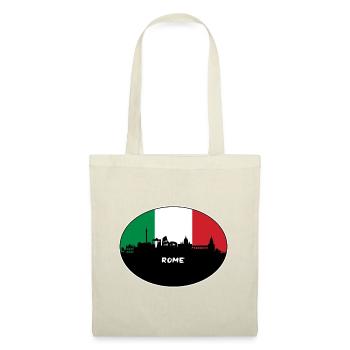 Rom Italien Flagge Skyline Reise Souvenir - Stoffbeutel - Natur - Vorne