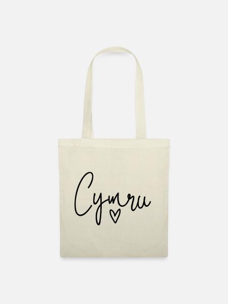 Cymru Calon Wales Heart - Tote Bag - nature