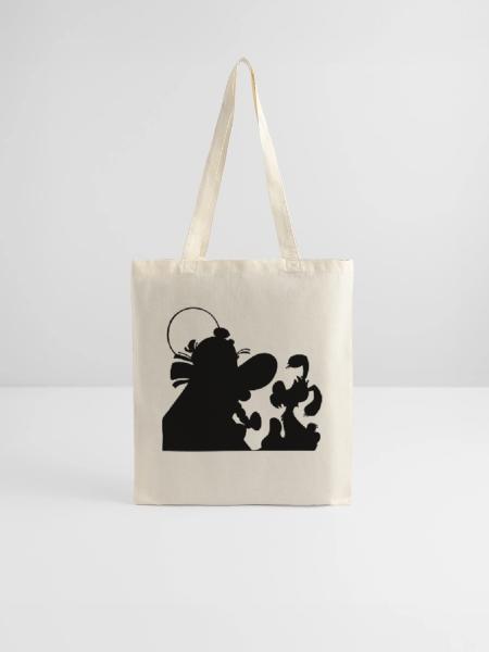Asterix & Obelix - Obelix mit Idefix Schatten - Stoffbeutel - Natur - Vorne