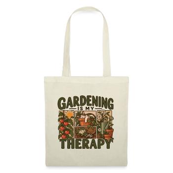 Gardening Is My Therapy - Stoffbeutel - Natur - Vorne