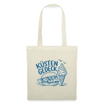 Küstengedeck – Fischbrötchen und Softeis - Stoffbeutel - Natur - Vorne