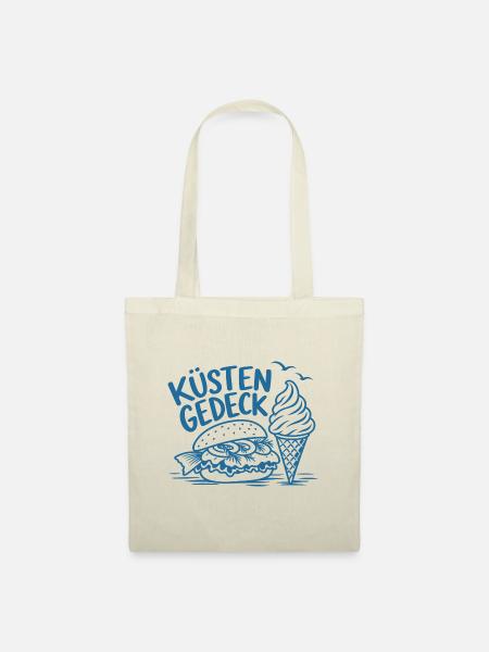 Küstengedeck – Fischbrötchen und Softeis - Stoffbeutel - Natur