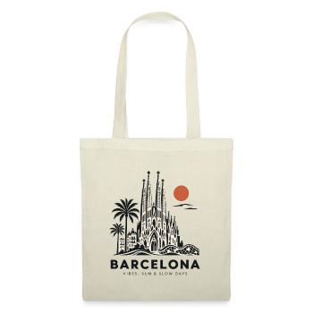 Sagrada Familia Barcelona Skyline - Stoffbeutel - Natur - Vorne
