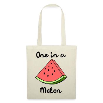 One In A Melon Eins In Einer Melone Wortspiel - Stoffbeutel - Natur - Vorne