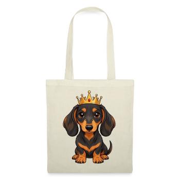Dachshund Royalty - Stoffbeutel - Natur - Vorne