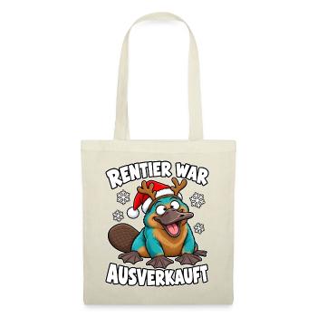 Rentier war ausverkauft Weihnachten - Stoffbeutel - Natur - Vorne