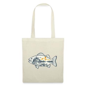 Vintage-Fischen - Stoffbeutel - Natur - Vorne