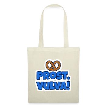Prost, Vulva! Brezel Sticker - Stoffbeutel - Natur - Vorne