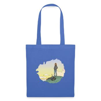 Der abenteuerlustige Fuchs – Horizon & Vélo - Stoffbeutel - Hellblau - Vorne