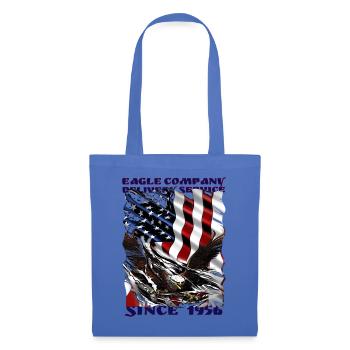 Adler über US-Flagge im Americana-Stil - Stoffbeutel - Hellblau - Vorne