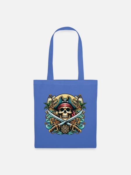 Pirate Logo - Sac en tissu - bleu pâle
