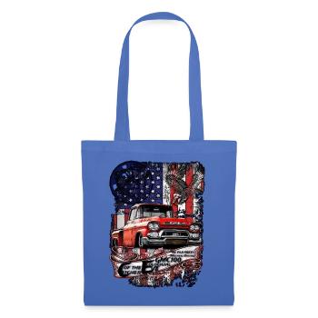 Vintage Truck Americana Kollage - Stoffbeutel - Hellblau - Vorne