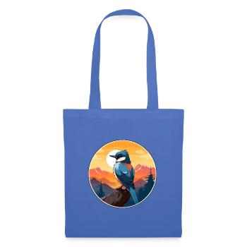 Jay Vogel Buntes Aquarell Cartoon Kawaii Tier - Stoffbeutel - Hellblau - Vorne