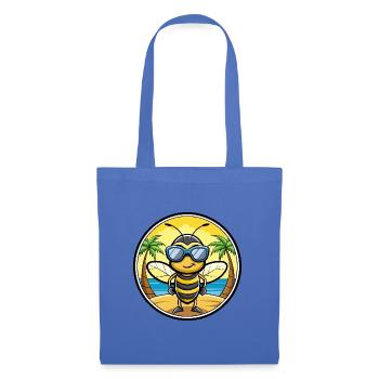 Biene Lustige Cartoon Sommer Strand Sonnenbrille Aufkleber - Stoffbeutel - Hellblau - Vorne