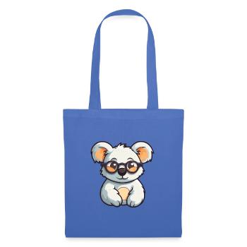 Koala trägt Brille Karikatur Kawaii Illustration - Stoffbeutel - Hellblau - Vorne
