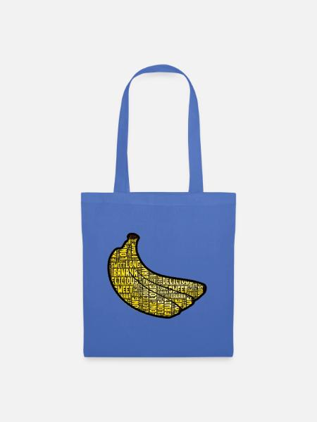 Bananen Obst Früchte Südfrucht Geschenk - Stoffbeutel - Hellblau