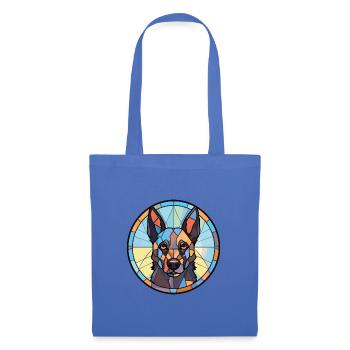 Belgischer Schäferhund Groenendael Hunderasse Aquarell - Stoffbeutel - Hellblau - Vorne