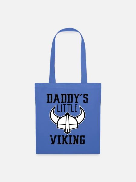 dad daddy´s little viking wikinger baby kinder - Stoffbeutel - Hellblau