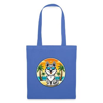 Carpathian Shepherd Dog Breed Cartoon Sunglasses - Tote Bag - light blue - Front