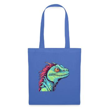 Basilisk Buntes Aquarell Cartoon Kawaii Tier - Stoffbeutel - Hellblau - Vorne