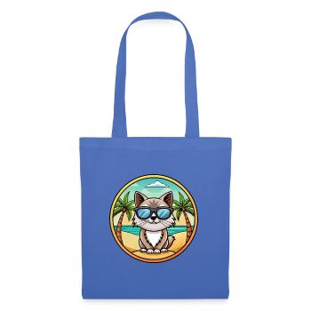 Birman Sacred Cat Breed Cartoon Sunglasses Beach - Tote Bag - light blue - Front
