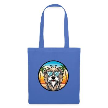 Lunettes de soleil Bergamasco Shepherd Dog Breed Cartoon - Sac en tissu - bleu pâle - Devant