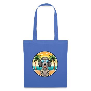 Deutsch Langhaar Vorstehhund Rasse Cartoon Strand - Stoffbeutel - Hellblau - Vorne