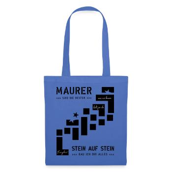 Maurer Hochbau Steinmetz - Stoffbeutel - Hellblau - Vorne