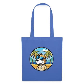 Sporting Lucas Terrier Hunderasse Cartoon Beach - Stoffbeutel - Hellblau - Vorne