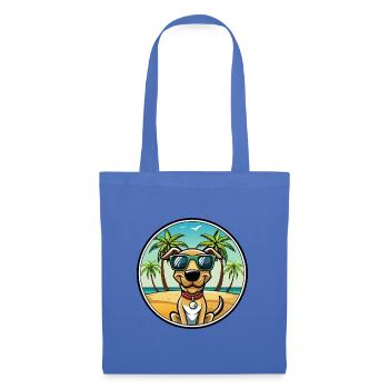 Plott Hound Hund Rasse Cartoon Sonnenbrille Strand - Stoffbeutel - Hellblau - Vorne