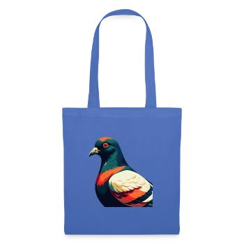 Pigeon Dessin animé Personnage Animal de compagnie coloré - Sac en tissu - bleu pâle - Devant