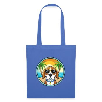 Kerry Beagle Hunderasse Cartoon Sonnenbrille Strand - Stoffbeutel - Hellblau - Vorne